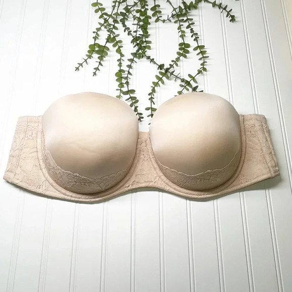 Torrid Tan Beige Push Up Strapless Bra - NO STRAPS INCLUDED - Women's Size 46DD - Picture 1 of 8